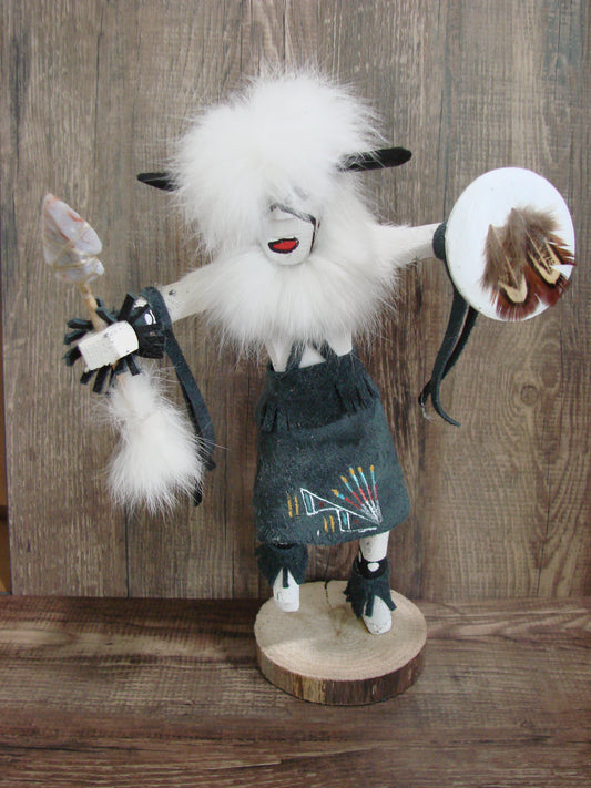 Native American Buffalo Warrior Kachina Dancer Signed B.W.