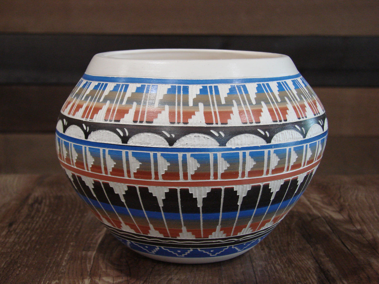 Native American Hand Etched & Hand Painted Pottery - Gilmore