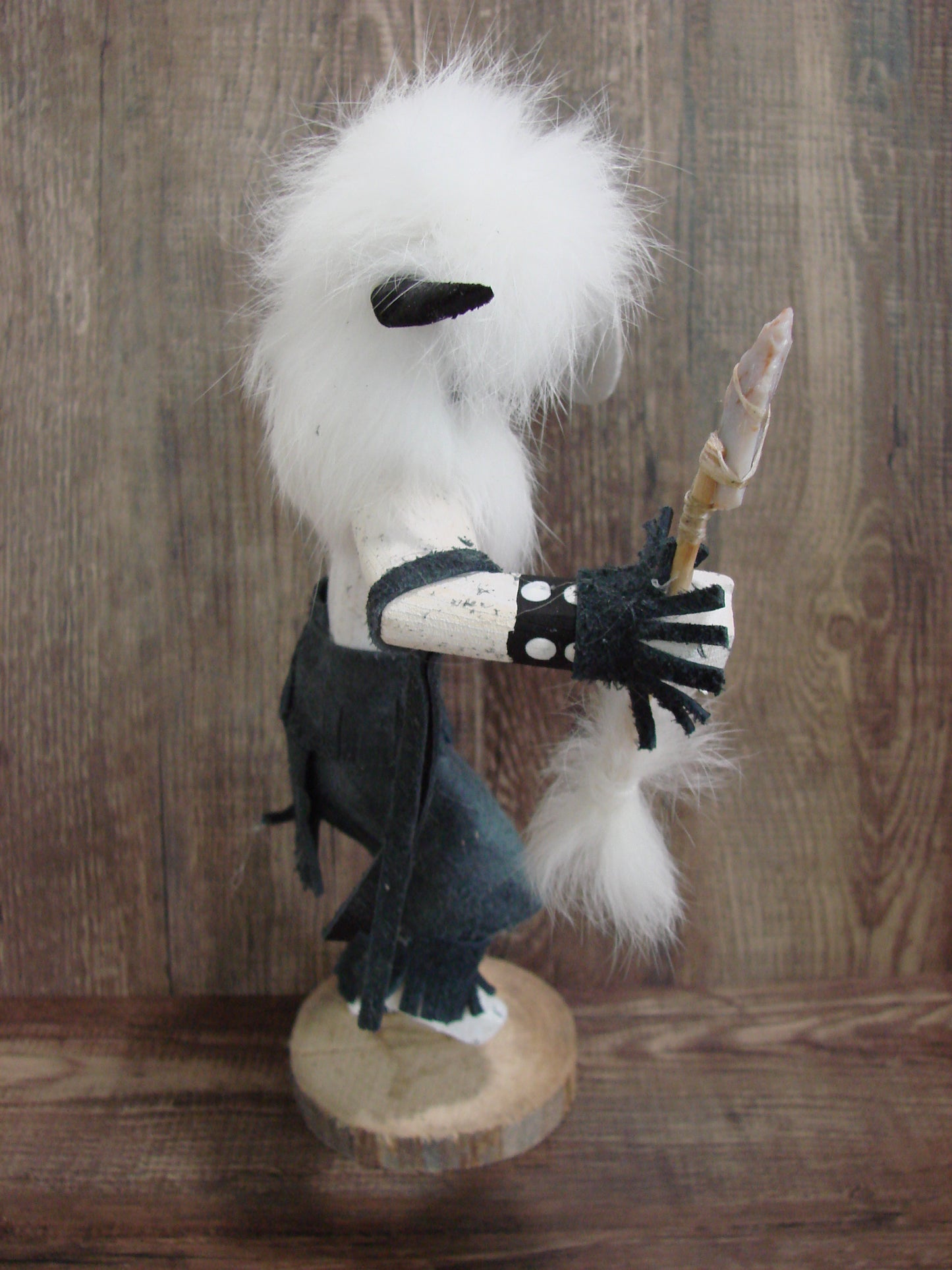 Native American Buffalo Warrior Kachina Dancer Signed B.W.