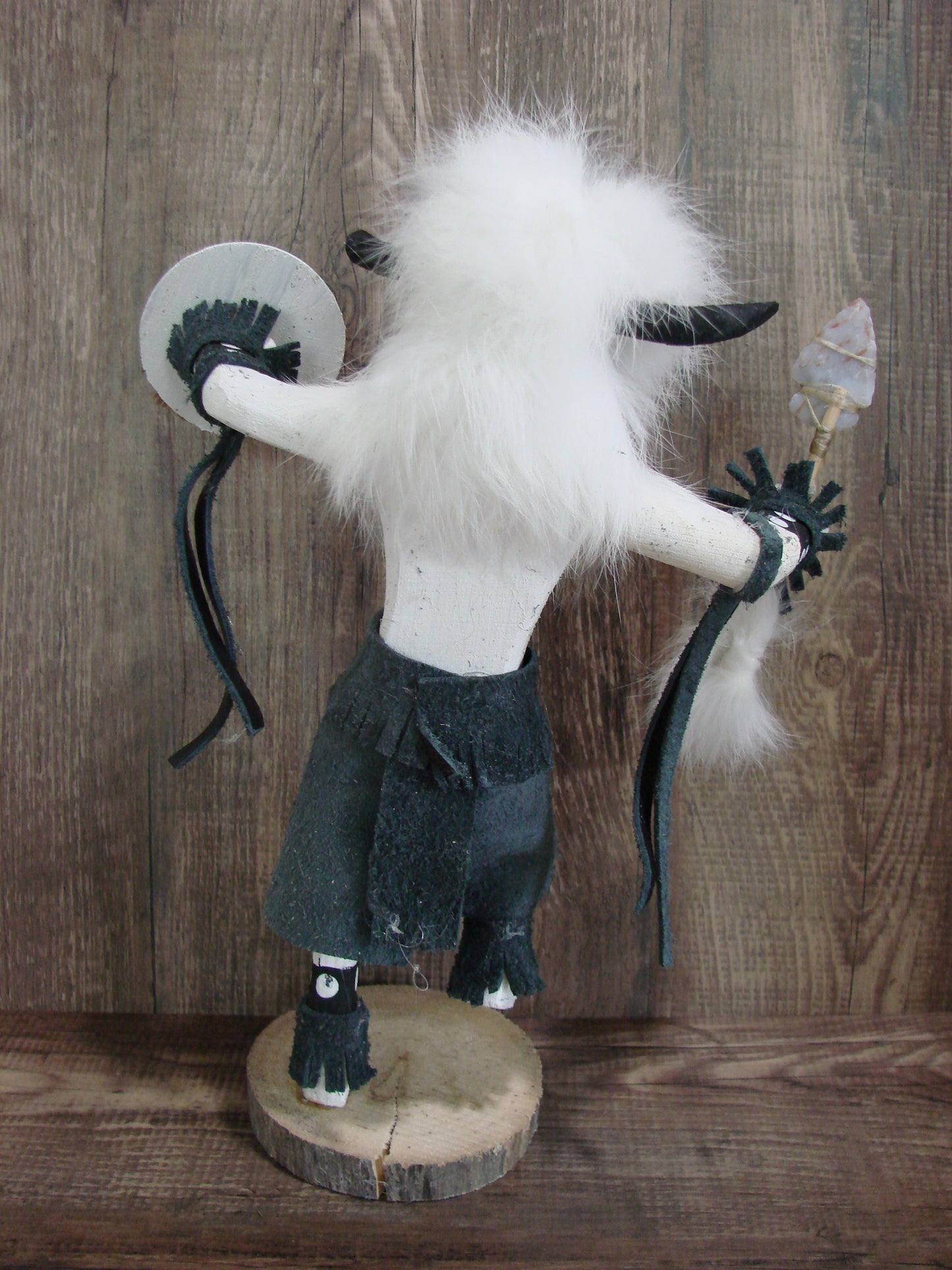 Native American Buffalo Warrior Kachina Dancer Signed B.W.