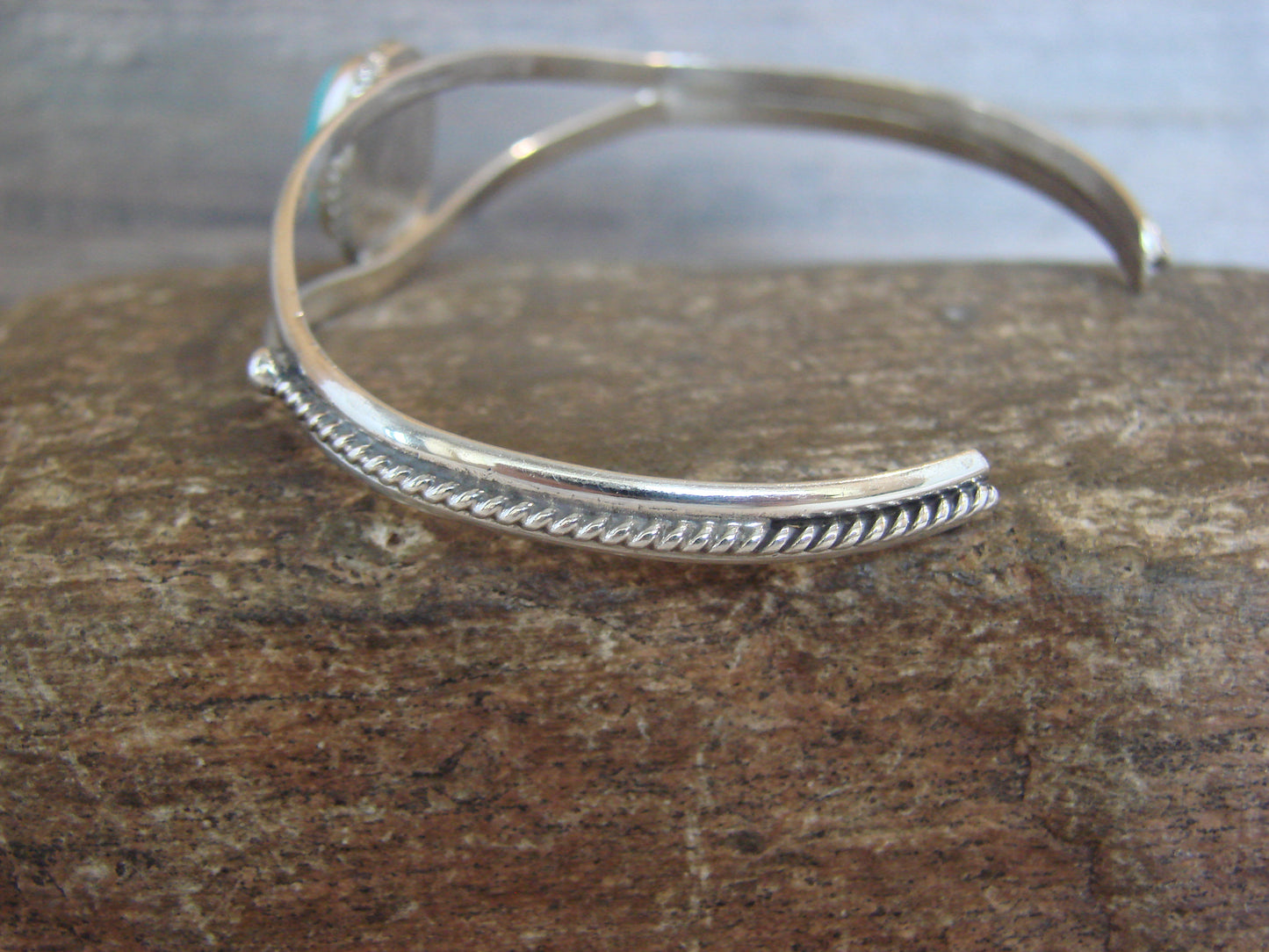 Native American Sterling Silver & Turquoise Bracelet by Henio
