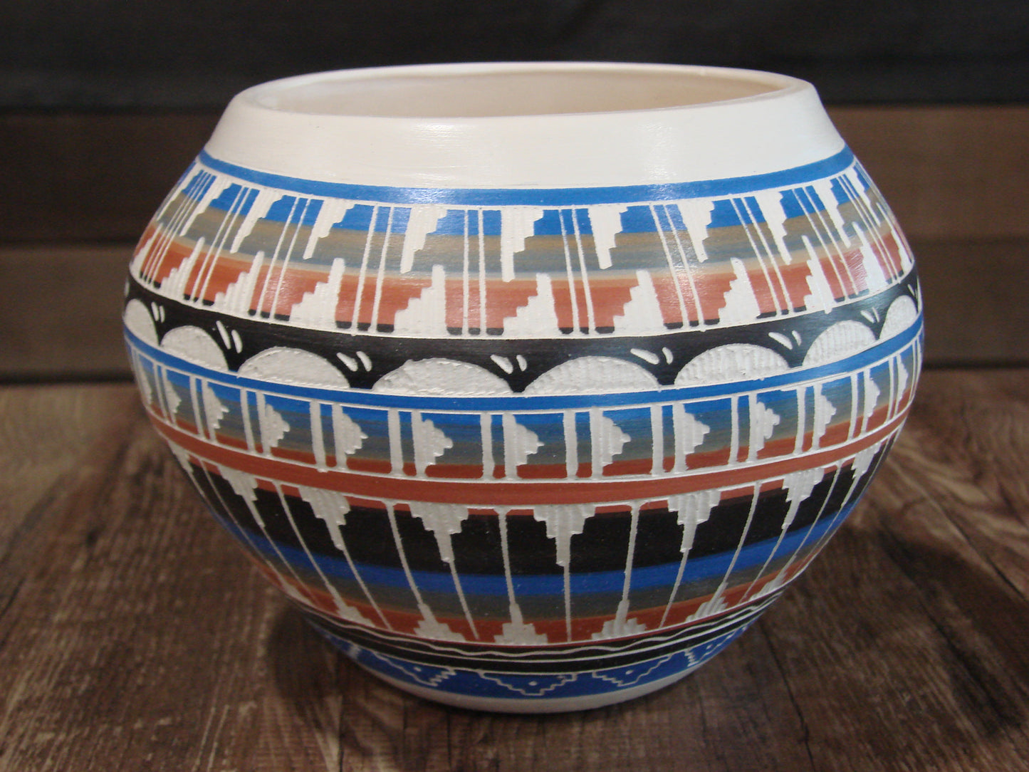 Native American Hand Etched & Hand Painted Pottery - Gilmore