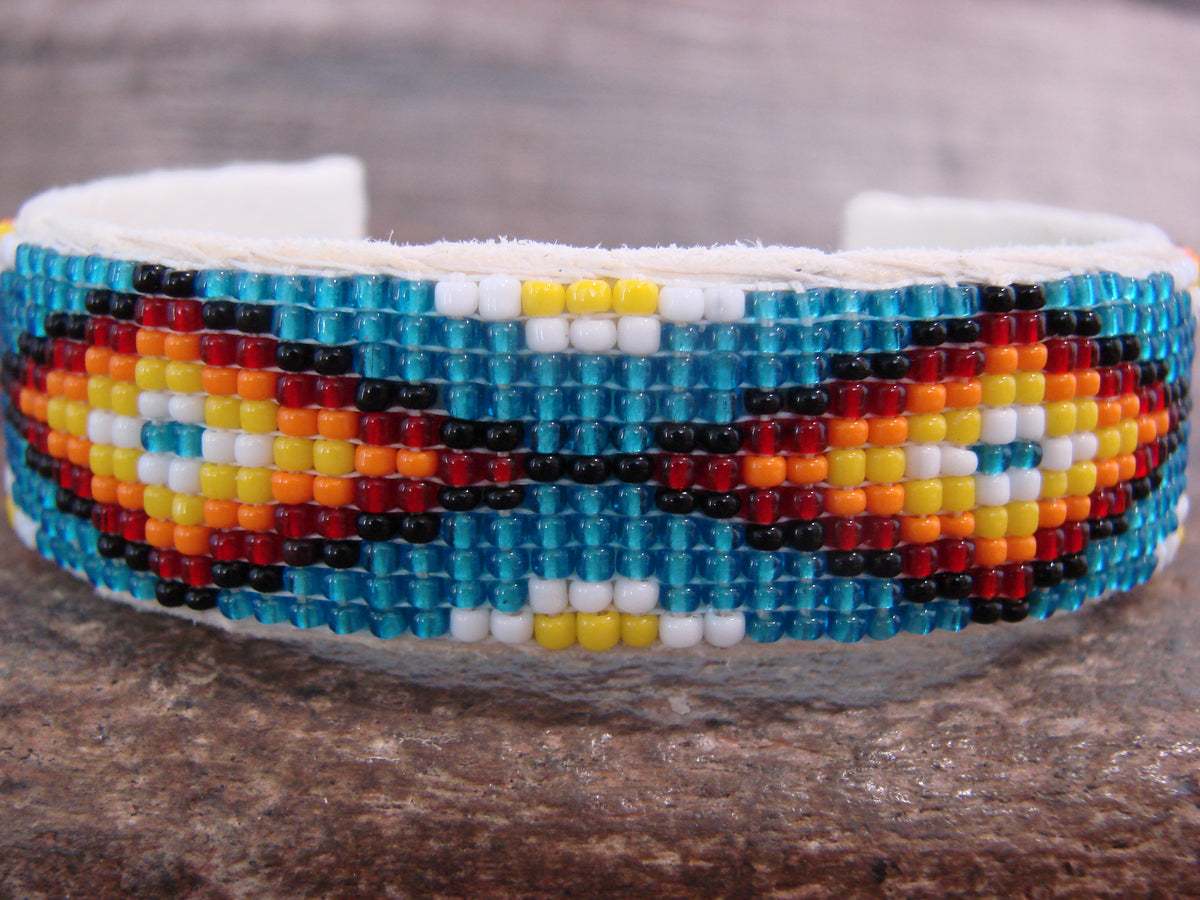 Native American Hand Beaded 3/4" Bracelet by Cleveland