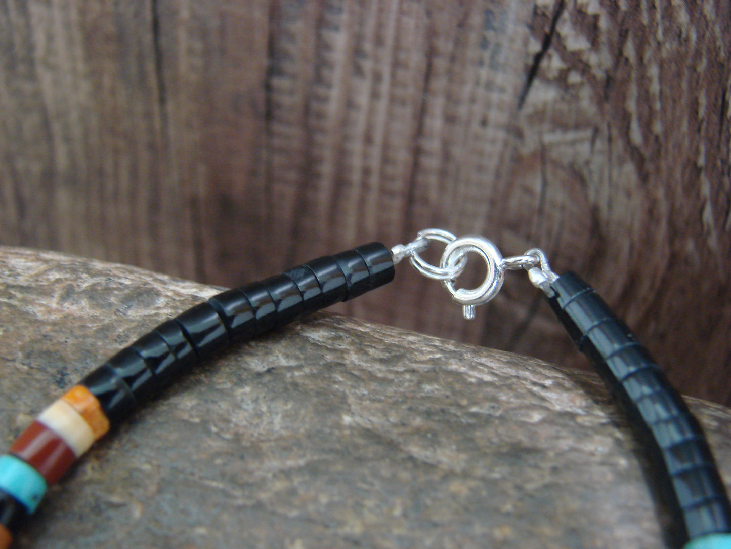 Native American Turquoise Heishi Bracelet by Calabaza