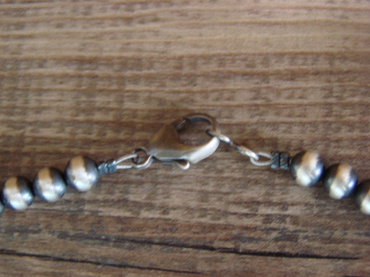 Navajo Sterling Silver & Turquoise 26" Squash Blossom Set Signed Kee J
