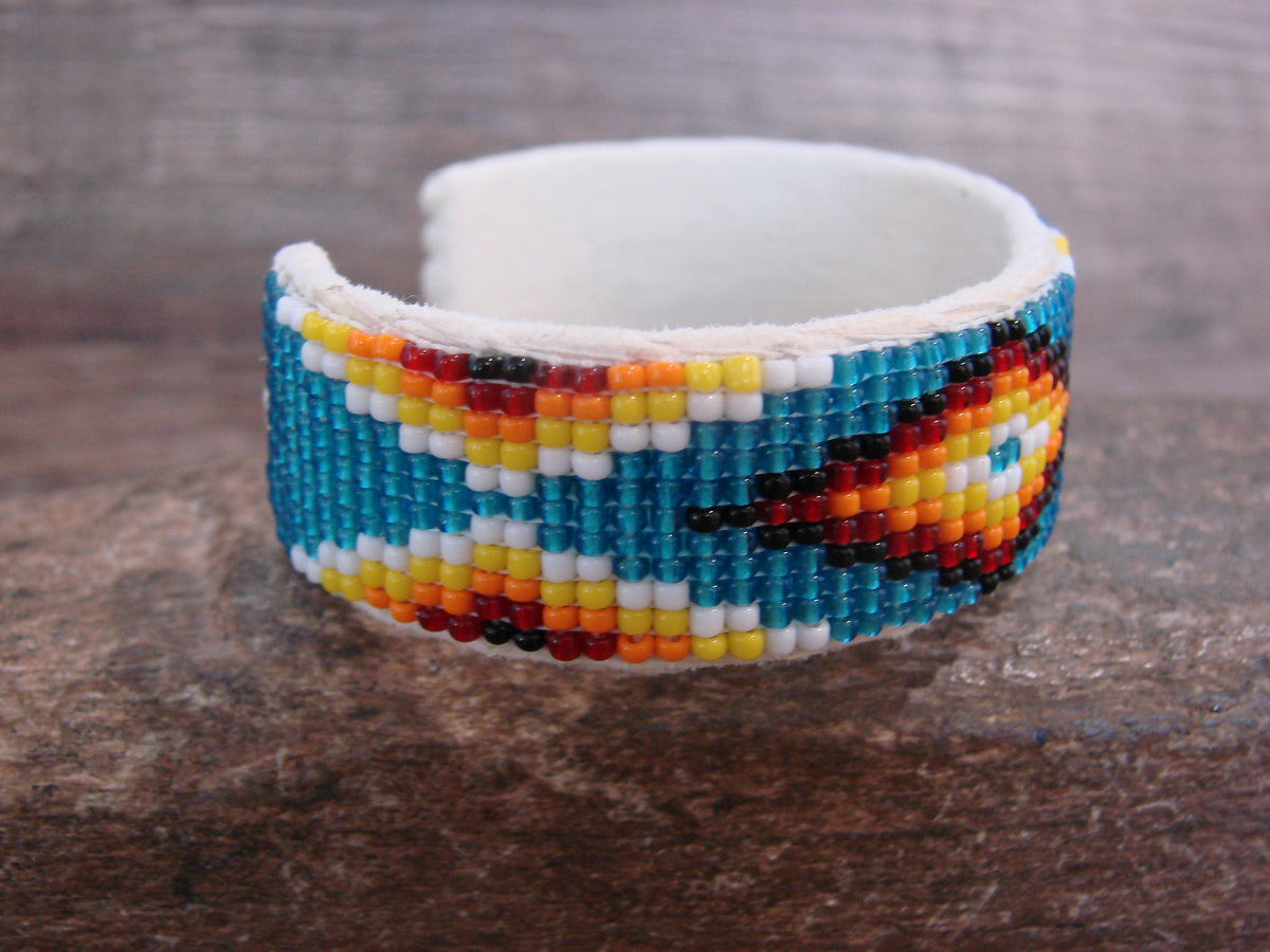 Native American Hand Beaded 3/4" Bracelet by Cleveland