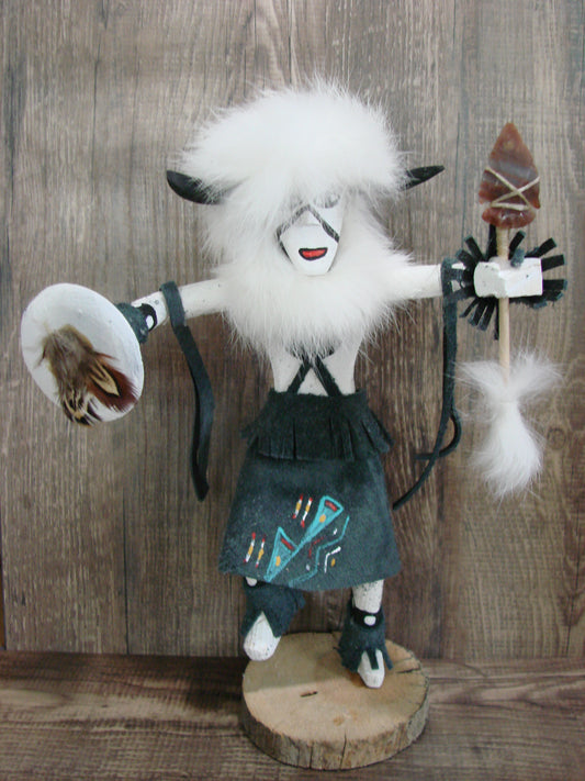 Native American Buffalo Warrior Kachina Dancer Signed B.W.