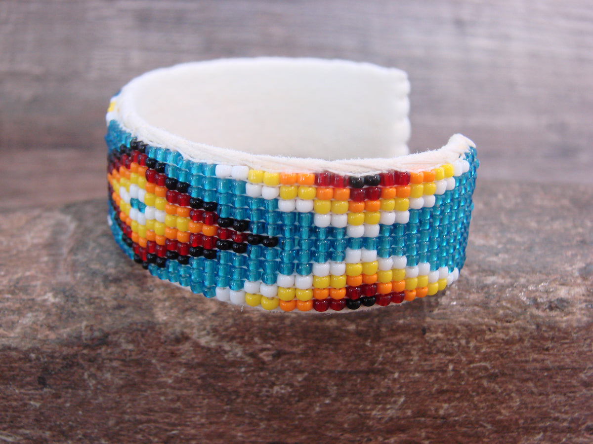 Native American Hand Beaded 3/4" Bracelet by Cleveland