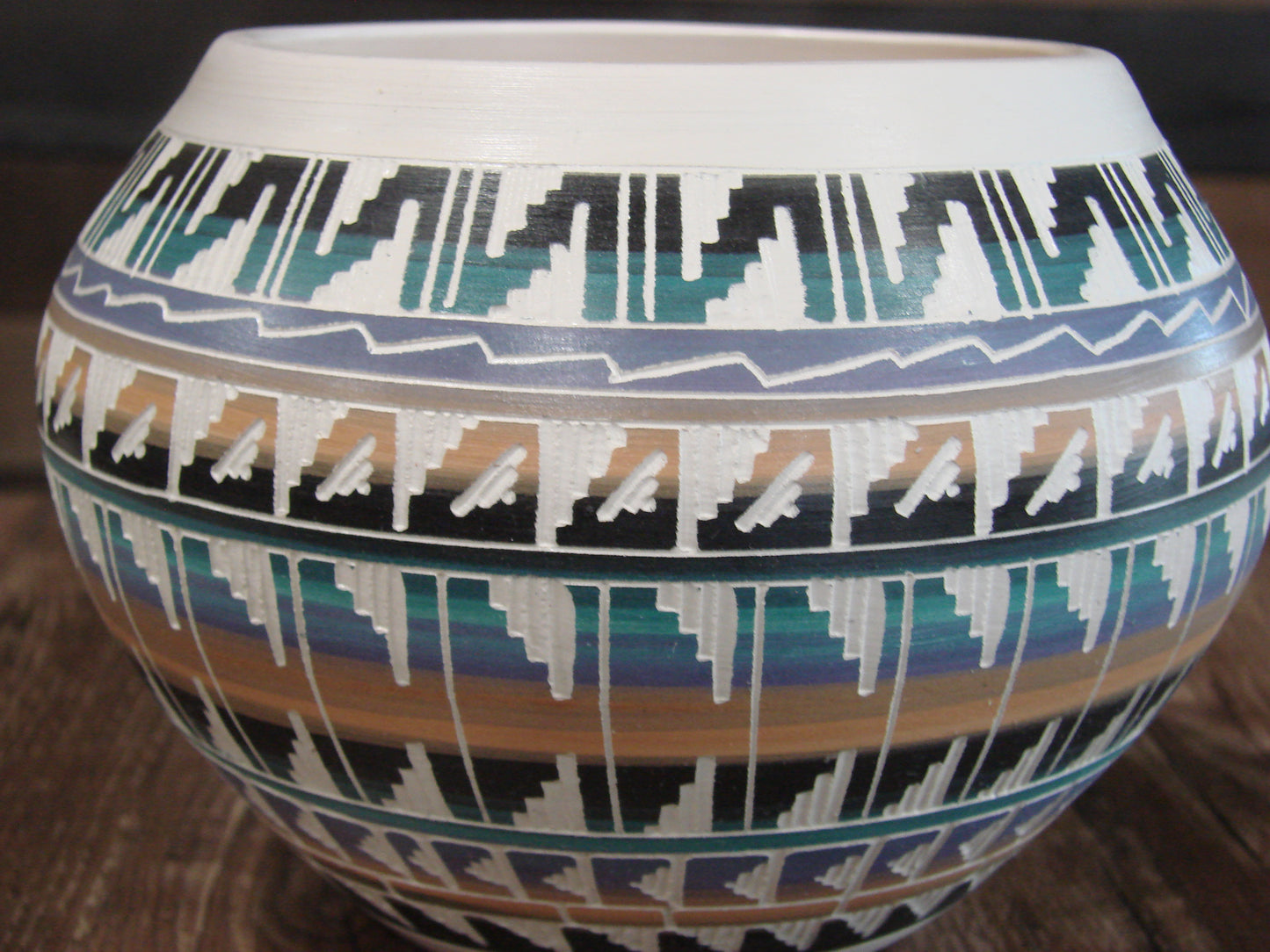 Native American Hand Etched & Hand Painted Pottery - Gilmore
