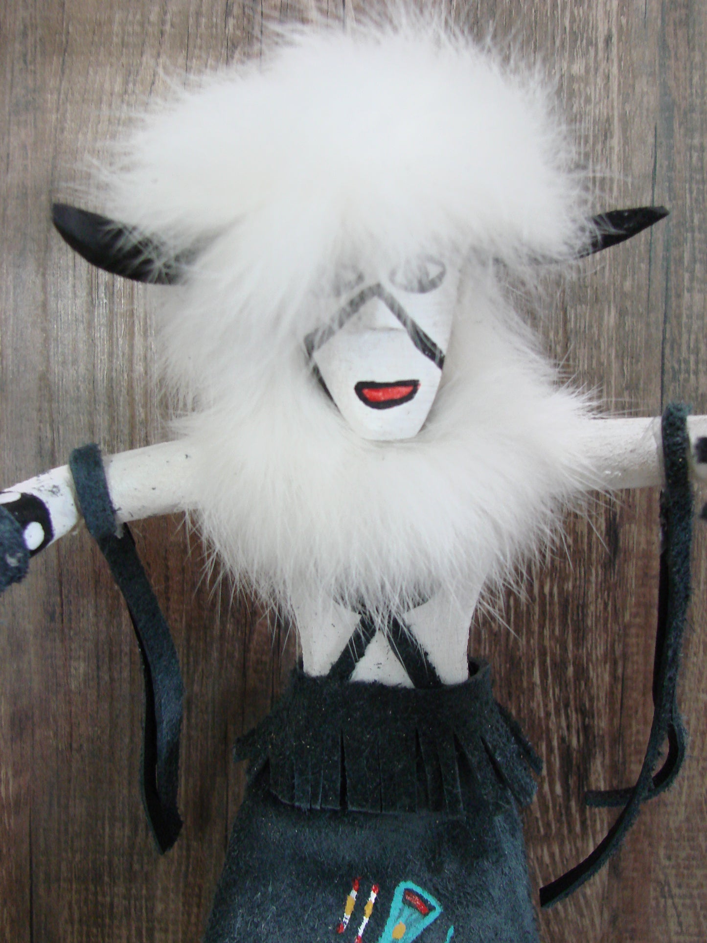 Native American Buffalo Warrior Kachina Dancer Signed B.W.
