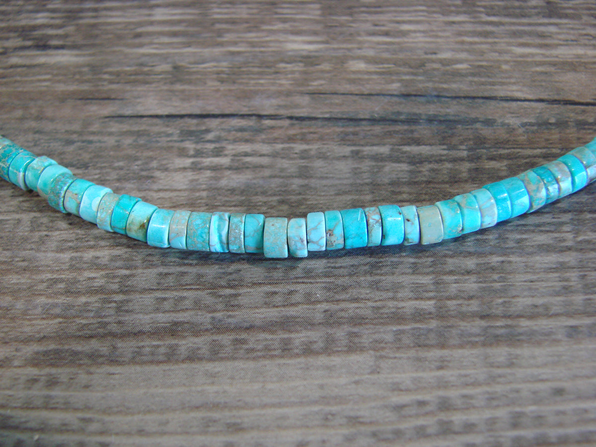 Native American 17" Turquoise Stone Necklace Coriz
