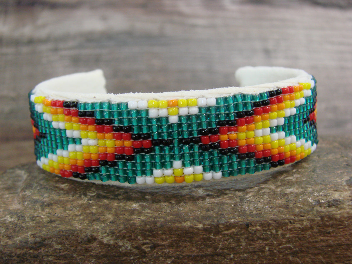 Native American Hand Beaded 3/4" Bracelet by Cleveland