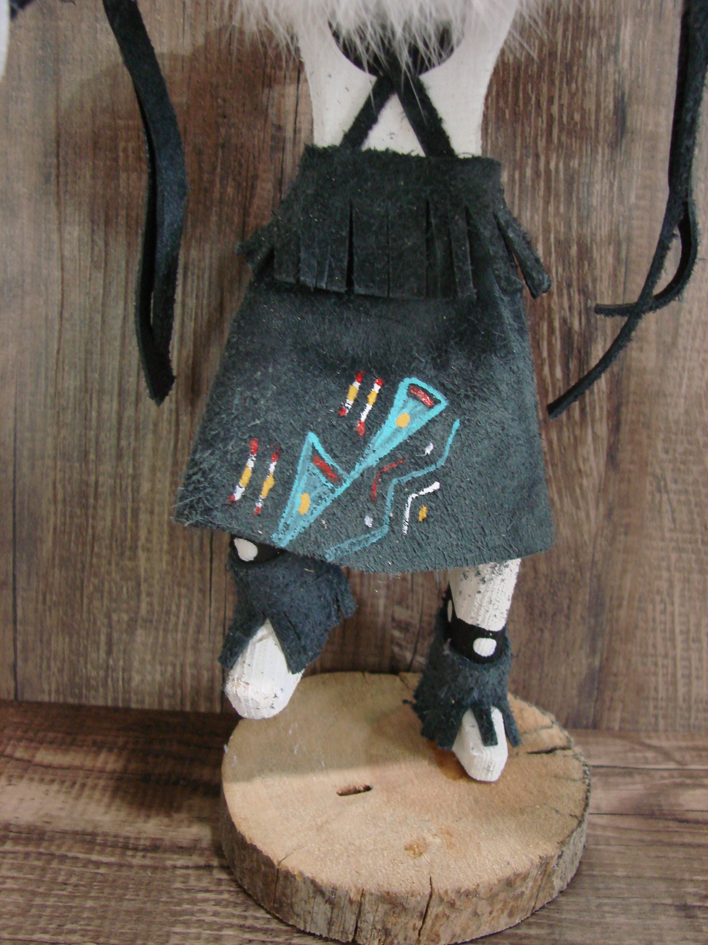 Native American Buffalo Warrior Kachina Dancer Signed B.W.
