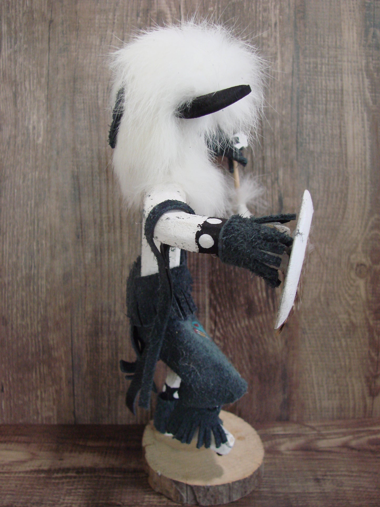 Native American Buffalo Warrior Kachina Dancer Signed B.W.