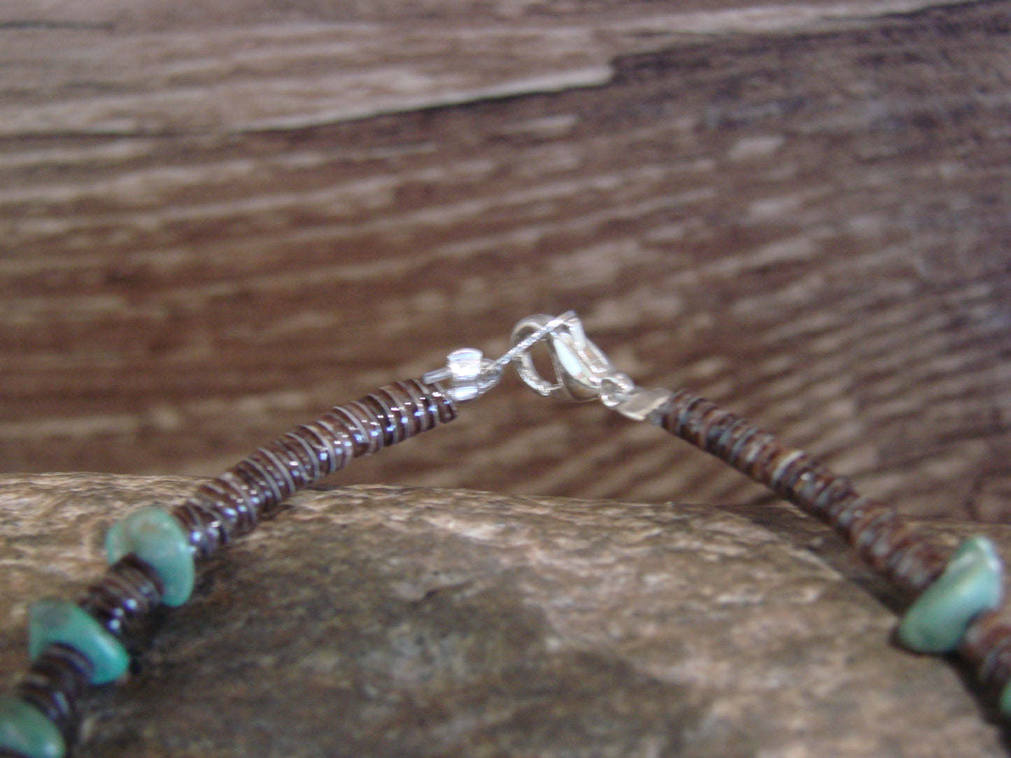 Native American Sterling Silver Turquoise Nugget Stone Bracelet by Coriz