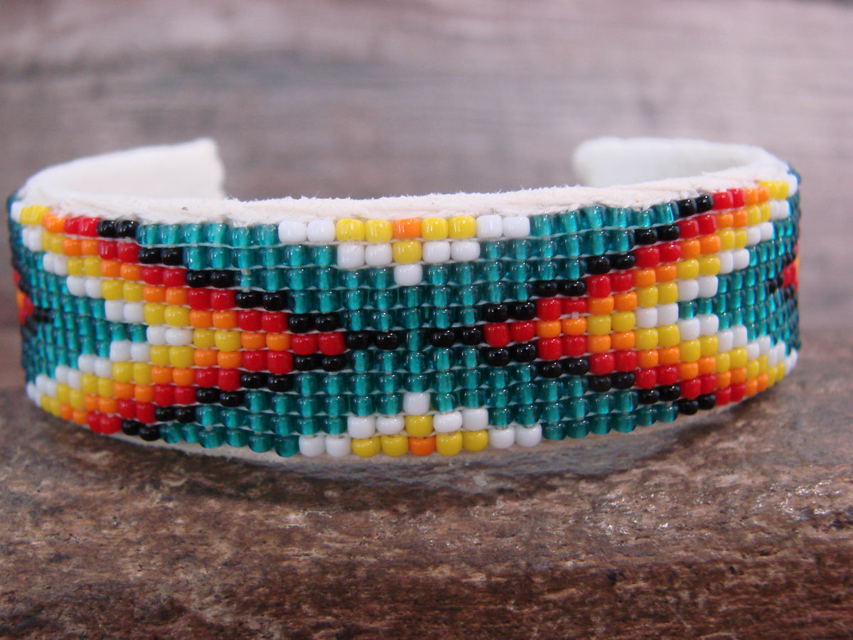Native American Hand Beaded 3/4" Bracelet by Cleveland