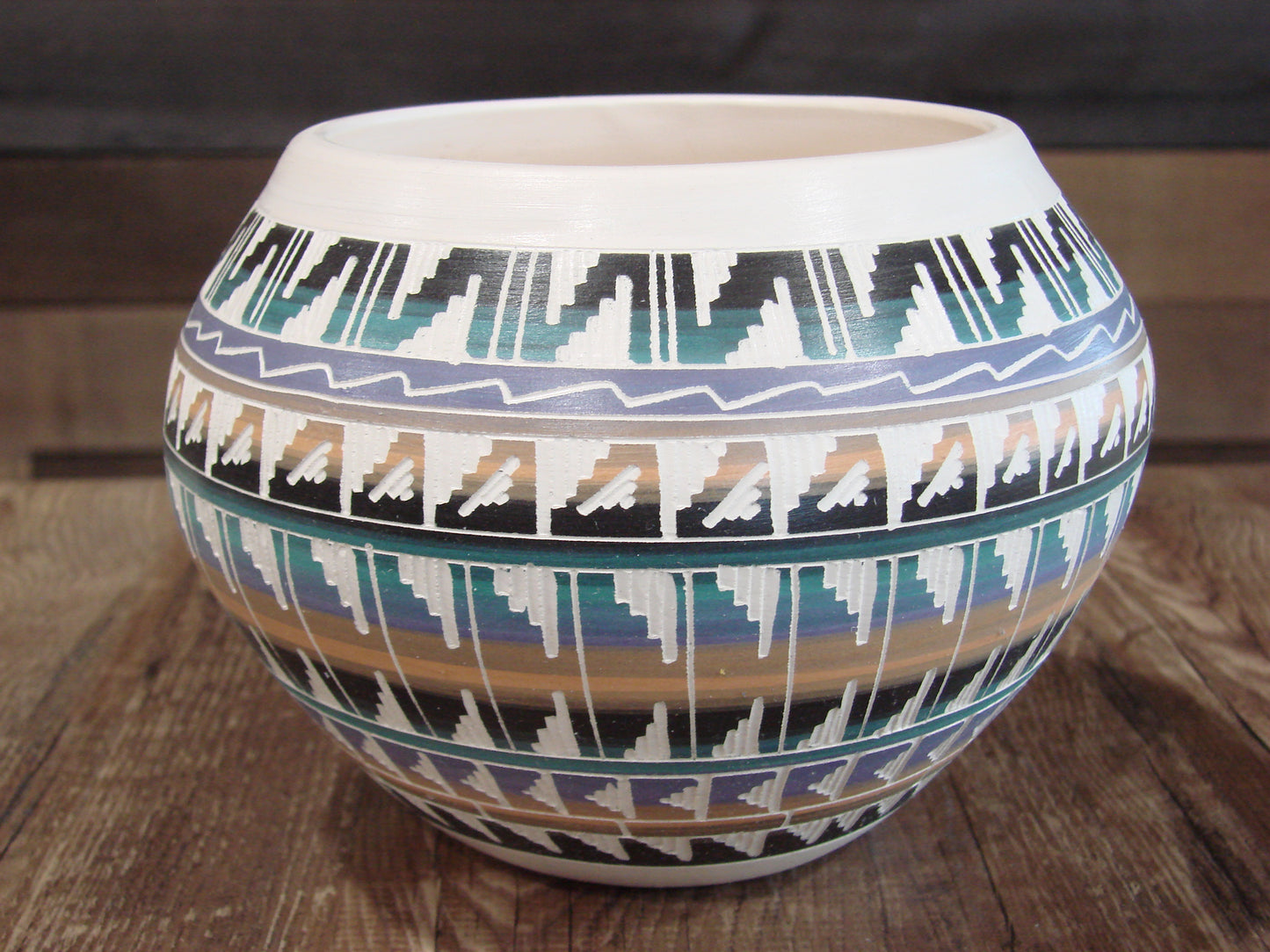 Native American Hand Etched & Hand Painted Pottery - Gilmore