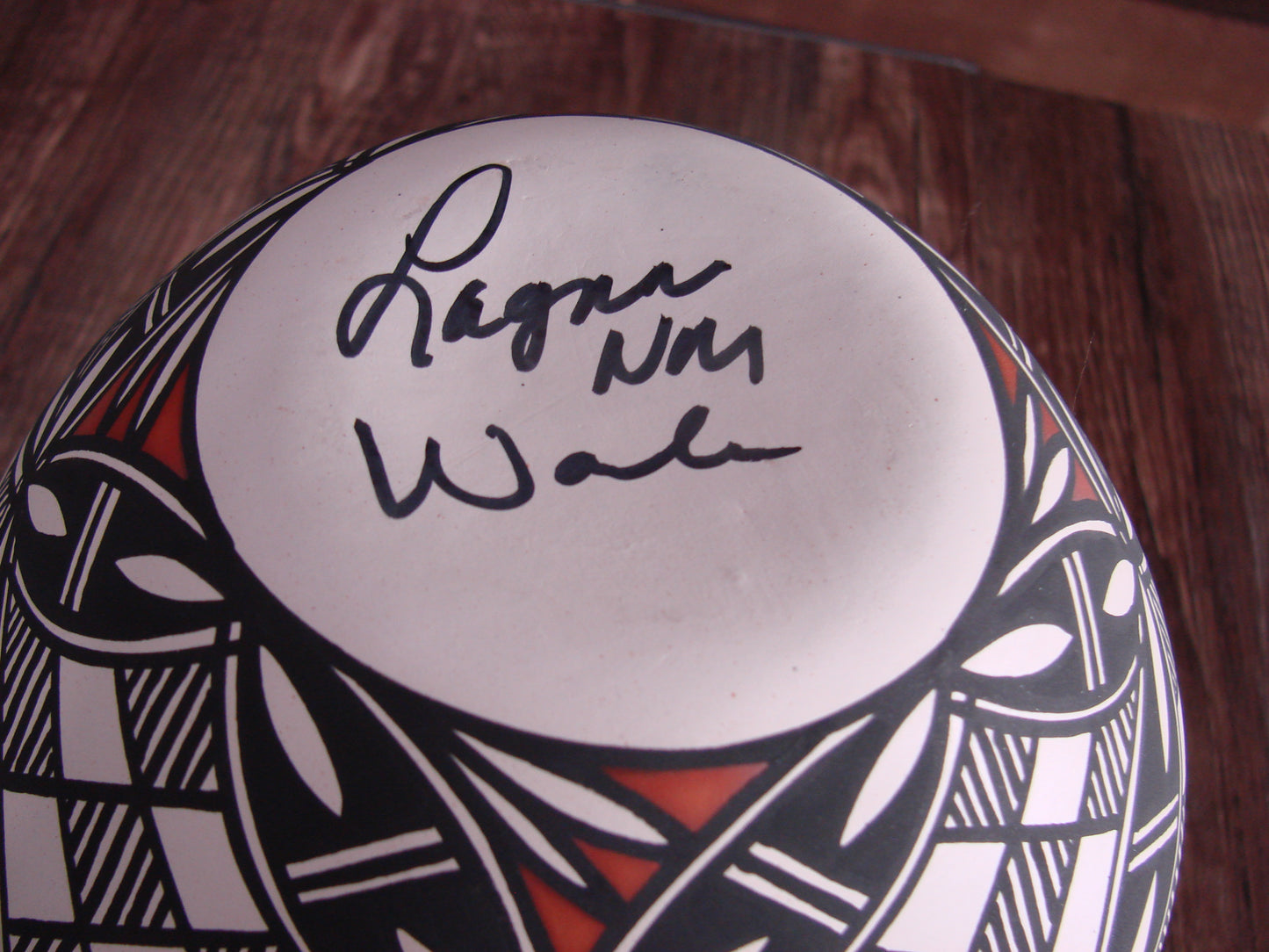 Native American Hand Painted Fine Line Acoma Pottery by Waconda
