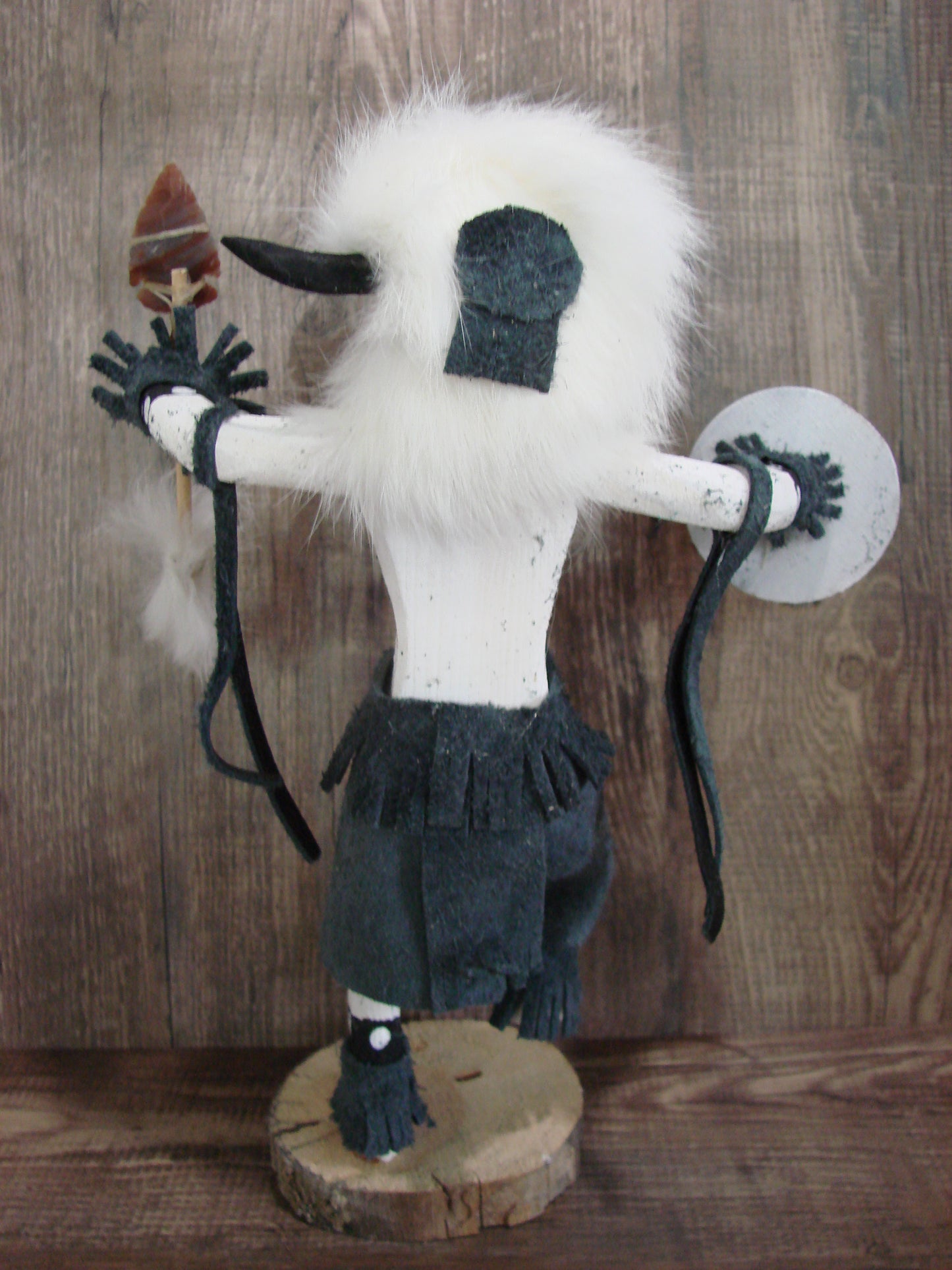 Native American Buffalo Warrior Kachina Dancer Signed B.W.