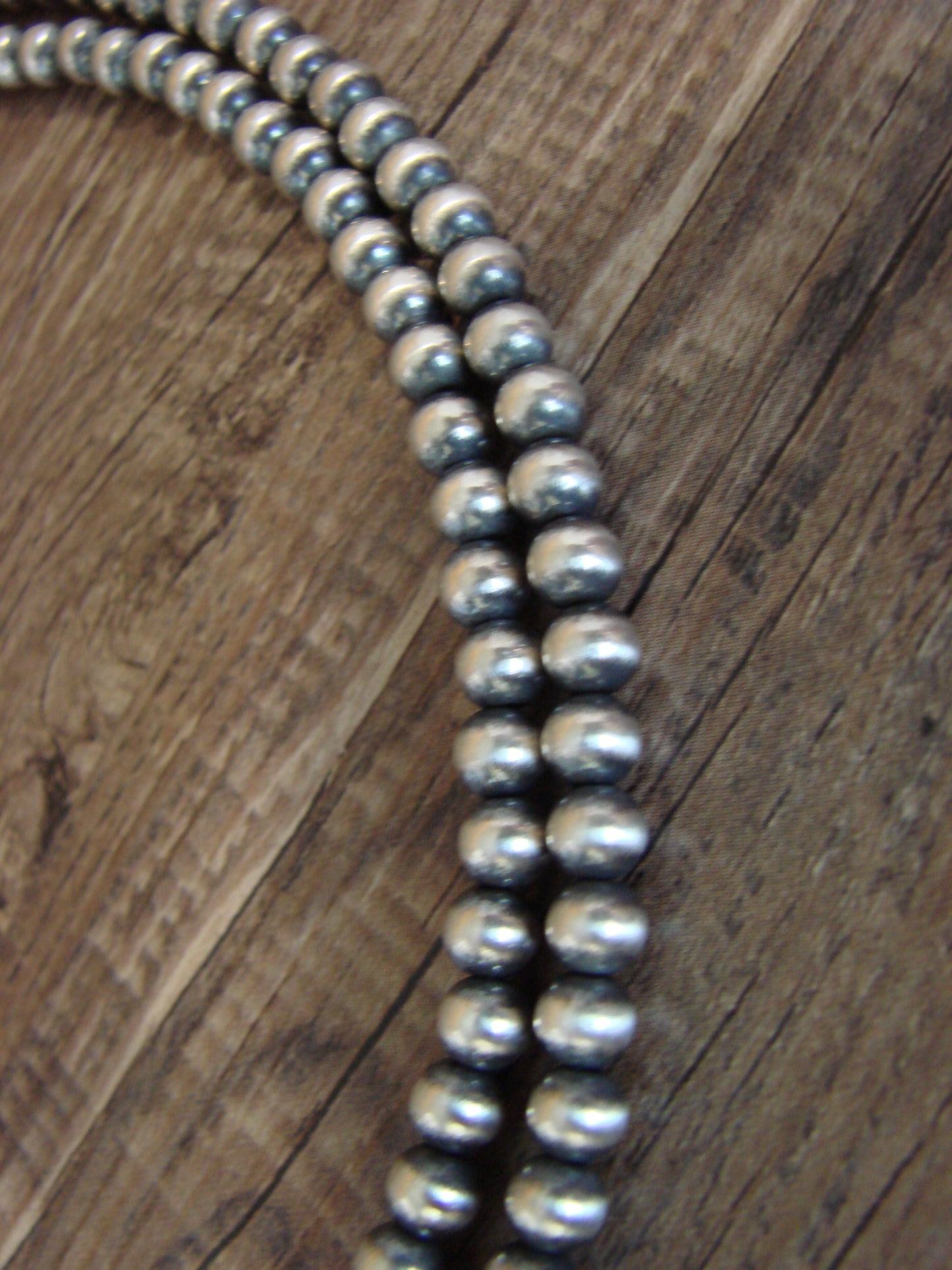 Native American 17" Sterling Silver & Turquoise Navajo Pearl Naja Necklace - Morgan