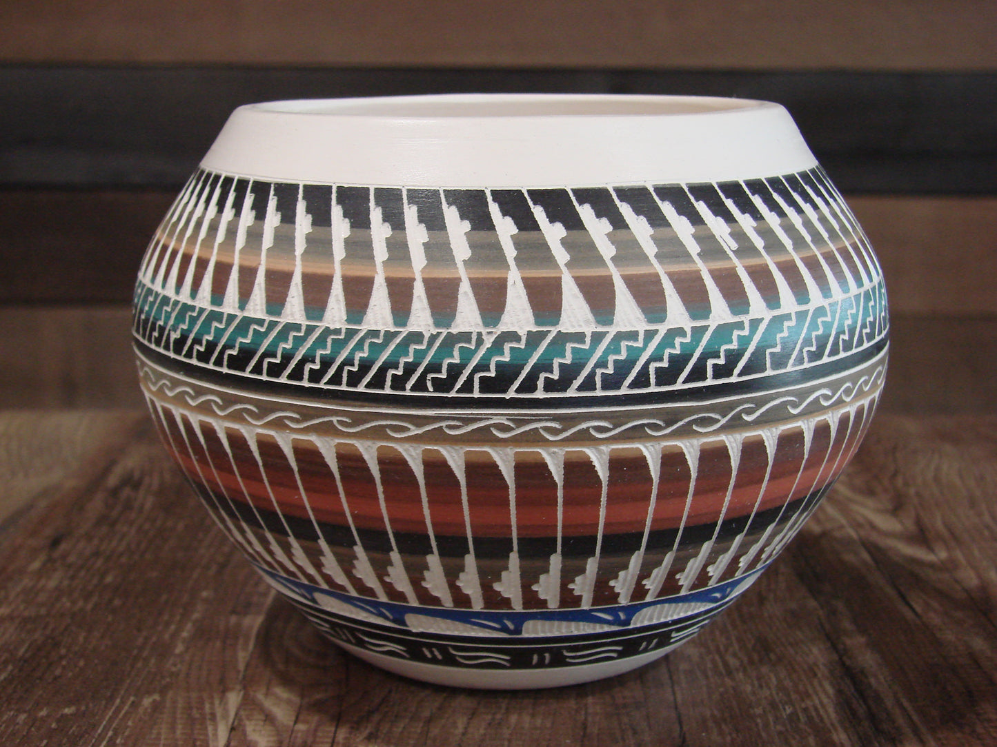 Native American Hand Etched & Hand Painted Pottery - Gilmore