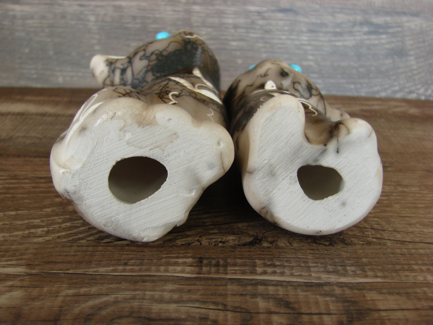 Native American Horse Hair Cat Pottery Set by Vail