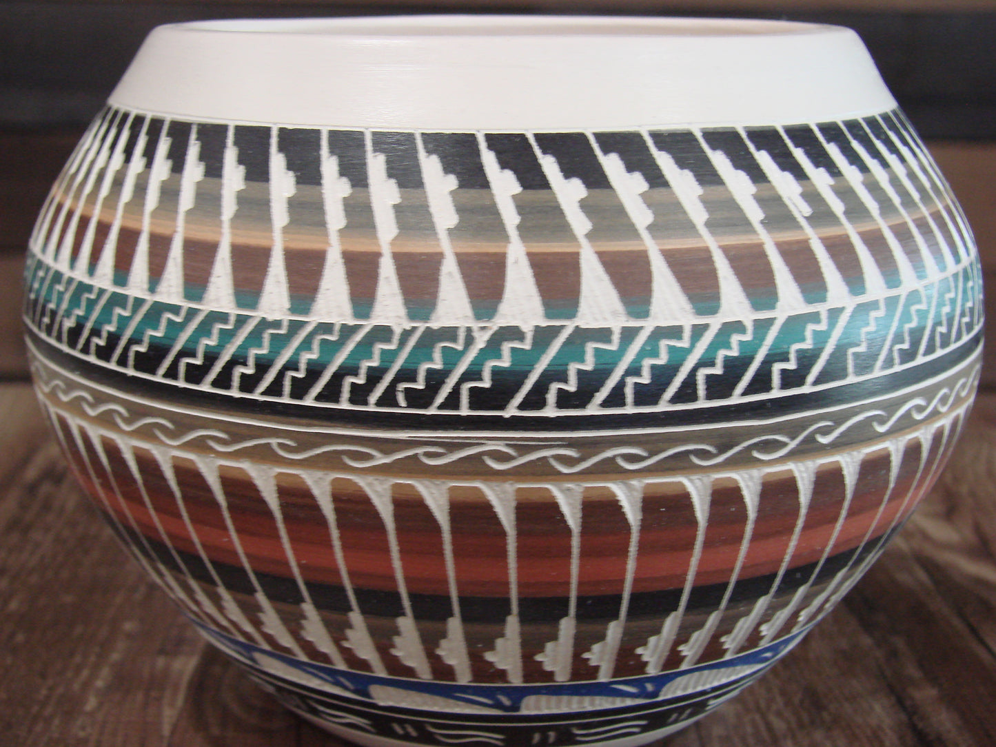 Native American Hand Etched & Hand Painted Pottery - Gilmore