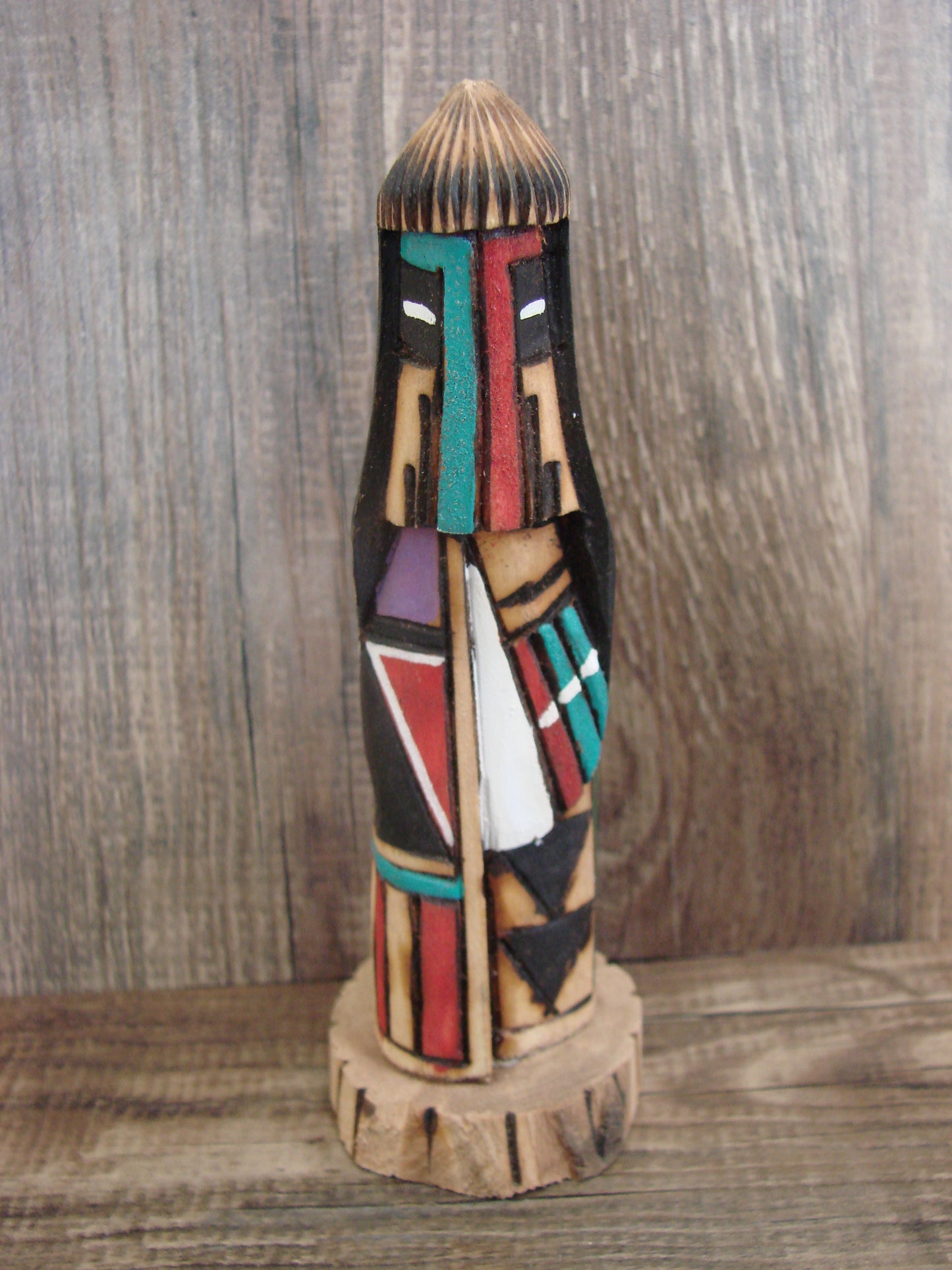 Native American Long Hair Shalako Kachina Dancer Signed JT