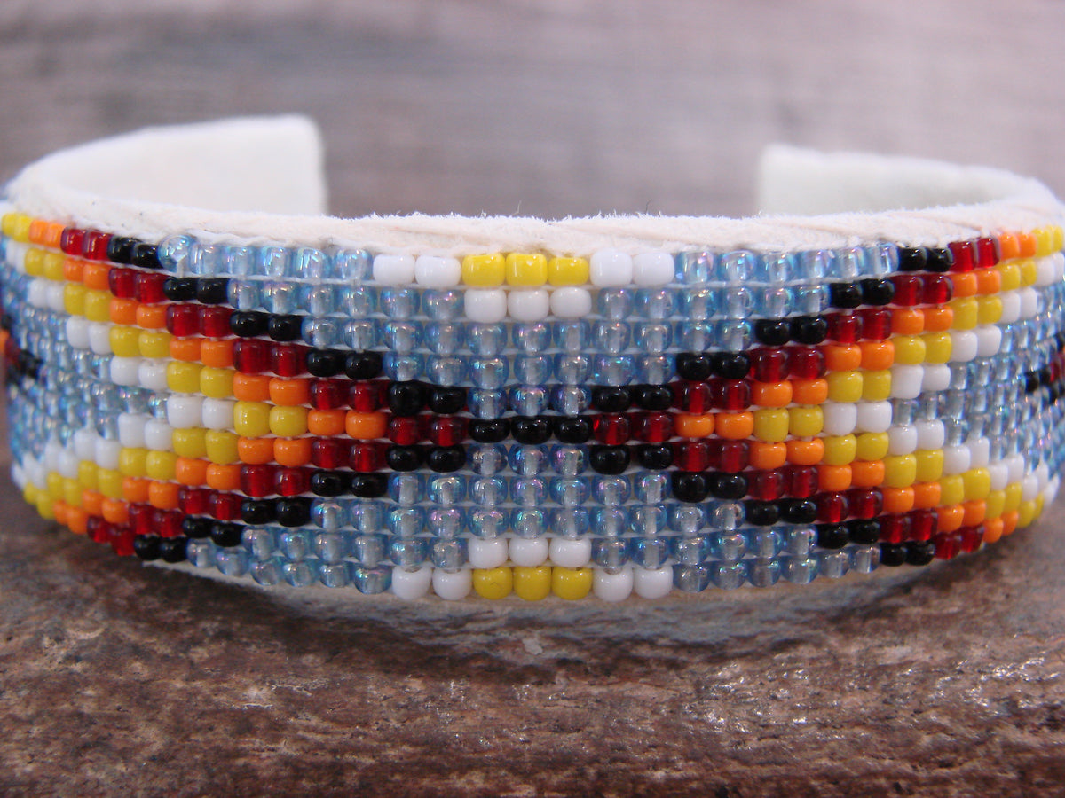Native American Hand Beaded 3/4" Bracelet by Cleveland