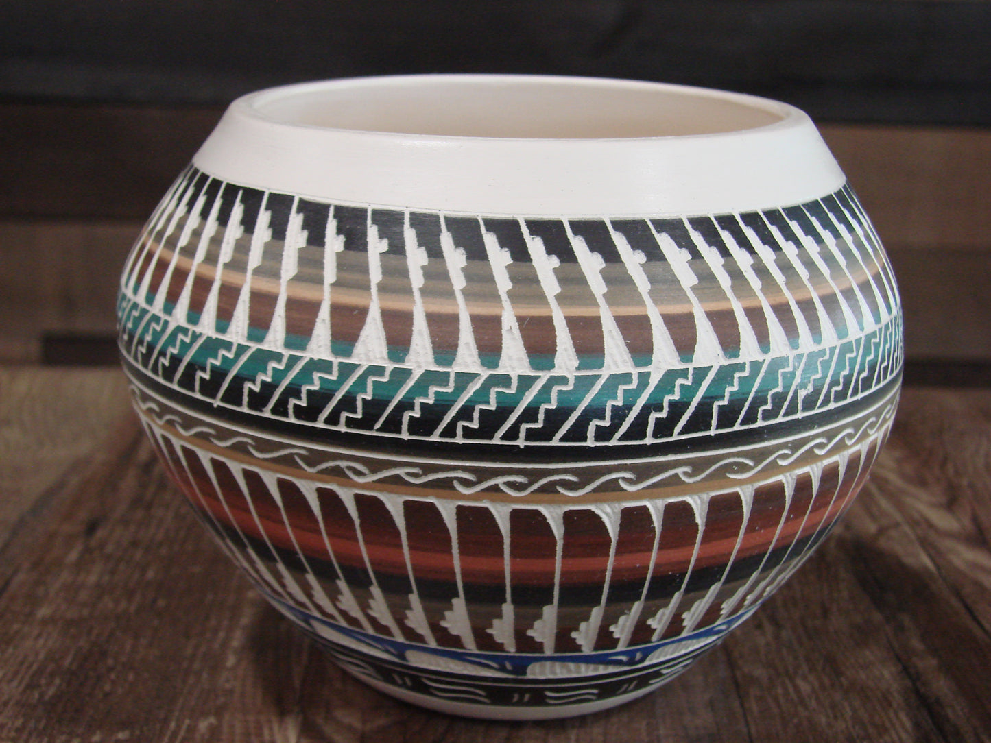 Native American Hand Etched & Hand Painted Pottery - Gilmore