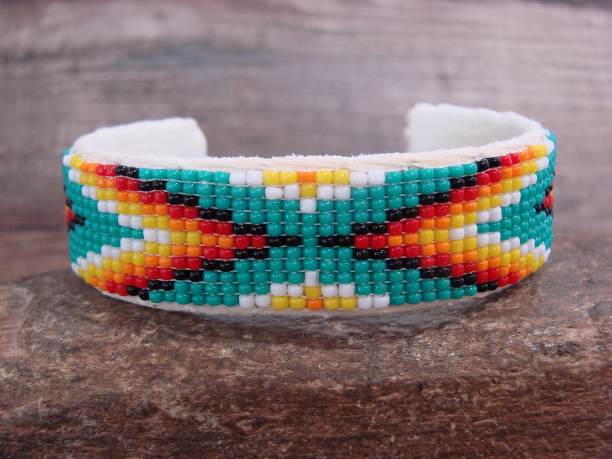 Native American Hand Beaded 3/4" Bracelet by Cleveland