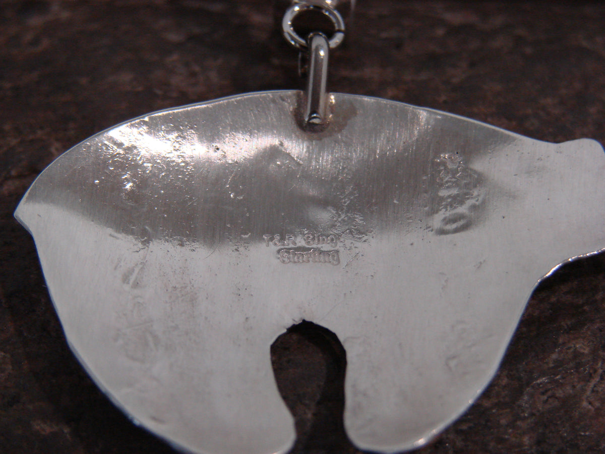 Native American Sterling Silver & 12 kt Gold Fill Bear Pendant by Singer