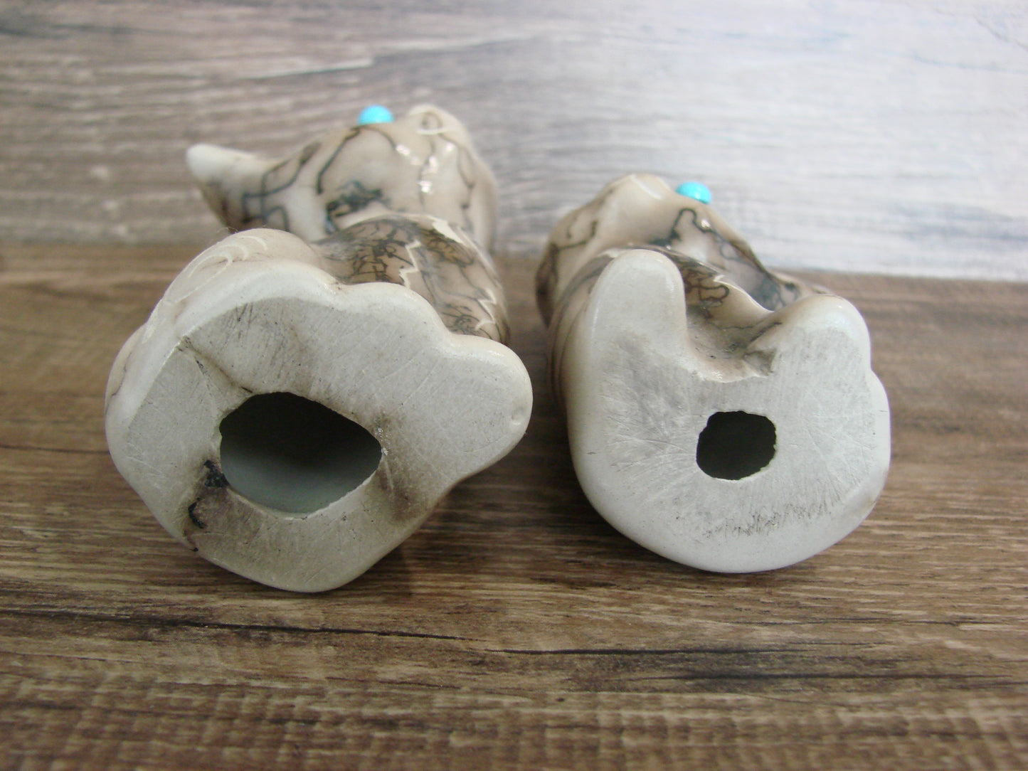 Native American Horse Hair Cat Pottery Set by Vail