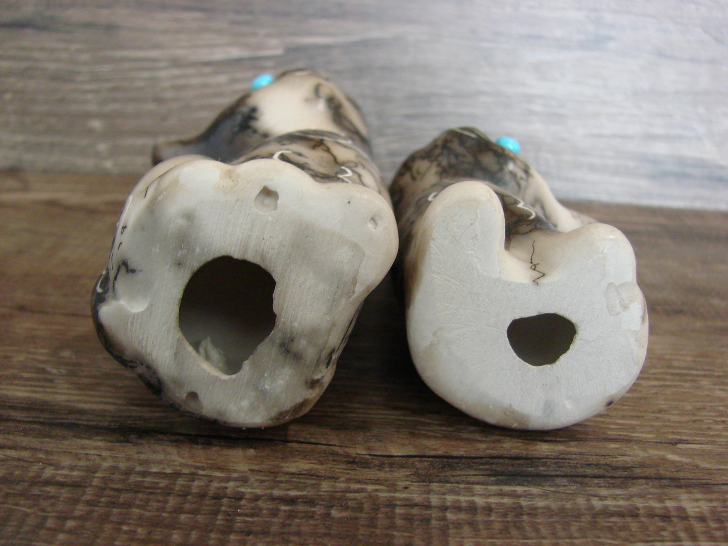 Native American Horse Hair Cat Pottery Set by Vail