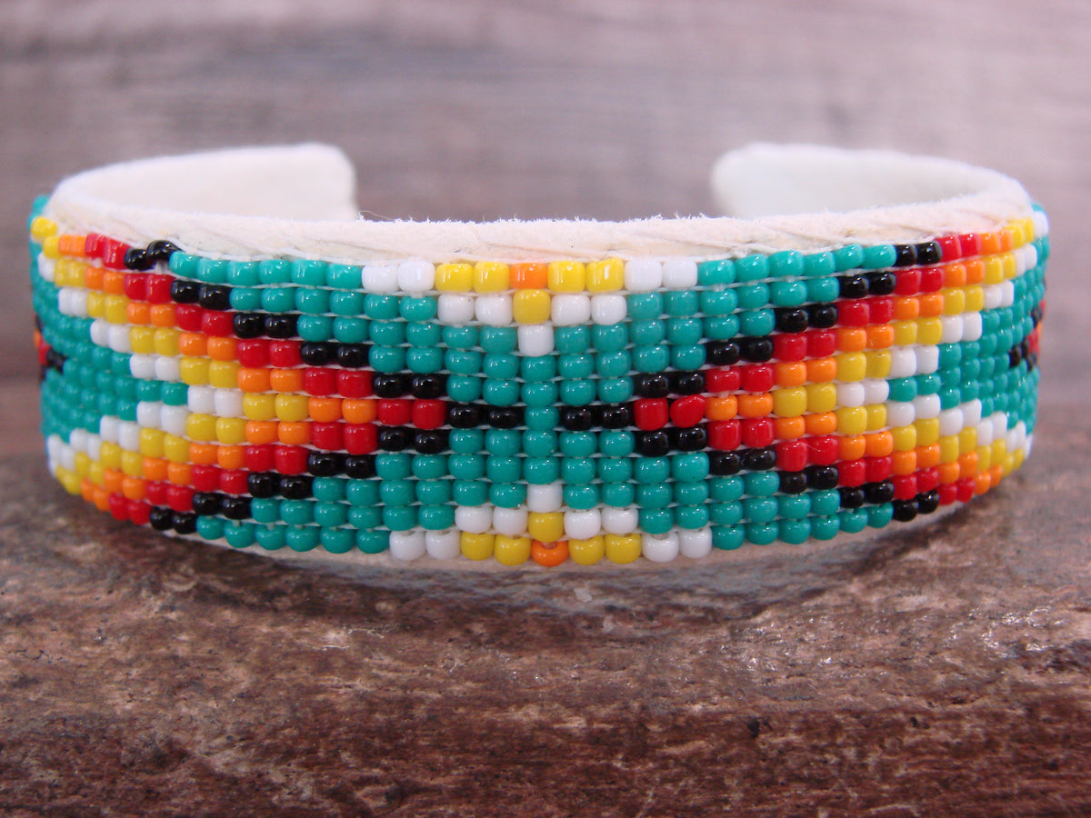 Native American Hand Beaded 3/4" Bracelet by Cleveland