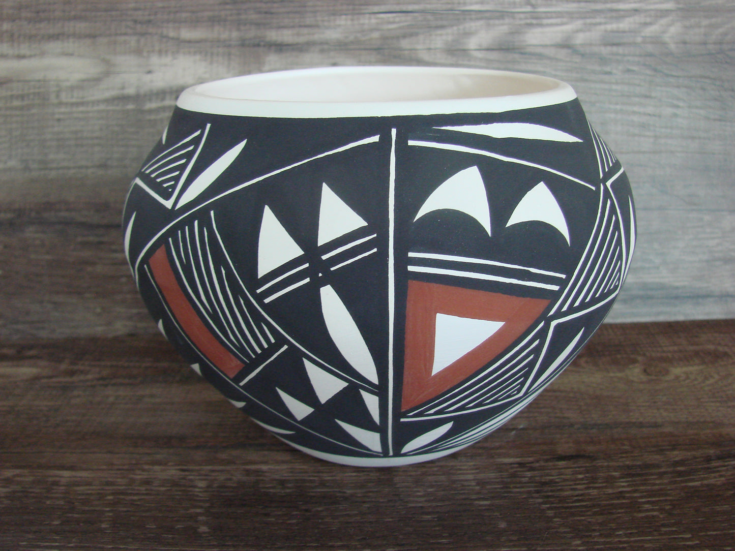Acoma Pueblo Fine Line Hand Painted Pottery by Victorino