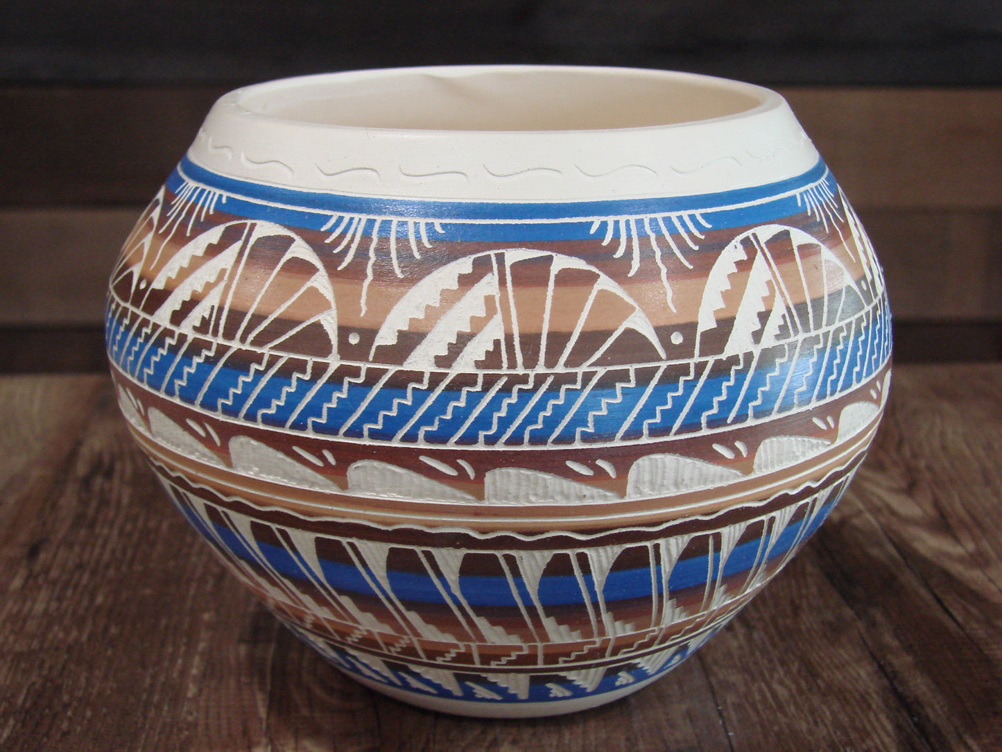 Native American Hand Etched & Hand Painted Pottery - Gilmore