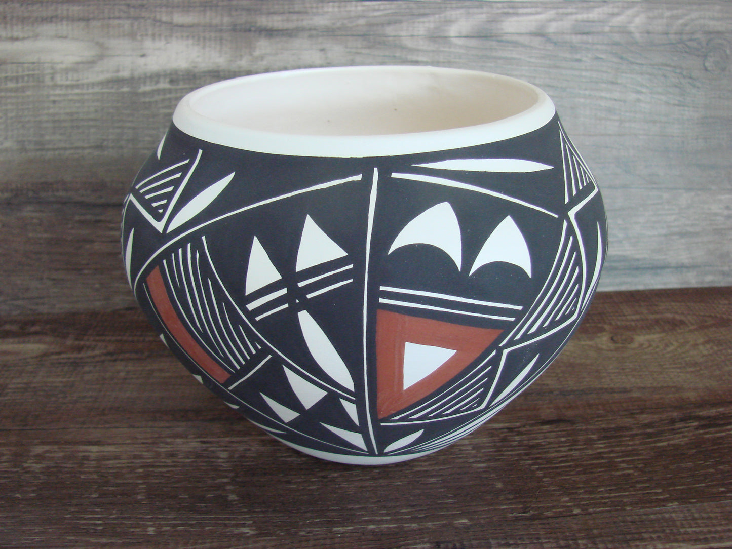 Acoma Pueblo Fine Line Hand Painted Pottery by Victorino