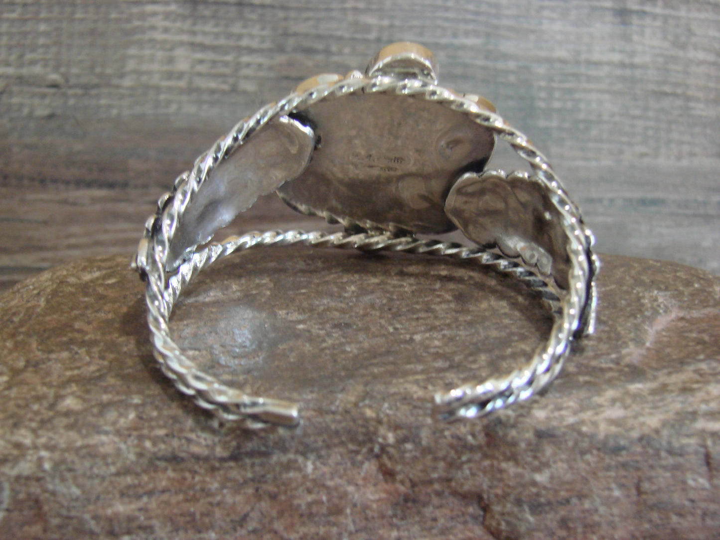 Native American Sterling Silver & Turquoise Cluster Bracelet by Smith