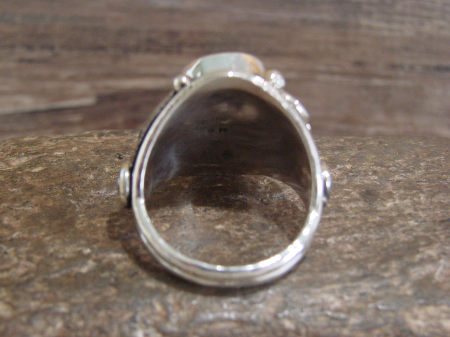 Native American Sterling Silver & Turquoise Ring - Morgan - Size 12