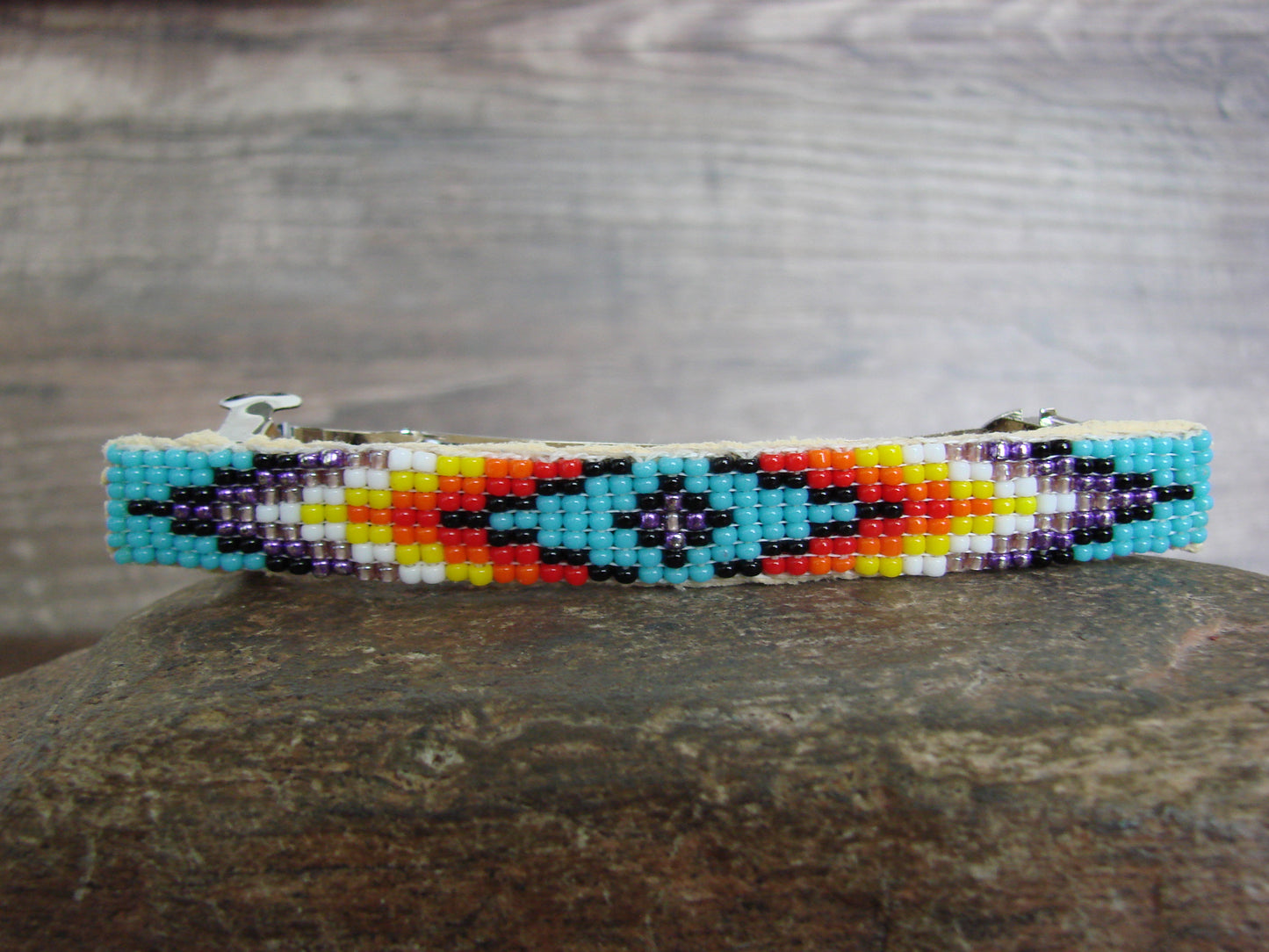 Native American Hand Beaded Hair Barrette by Cleveland