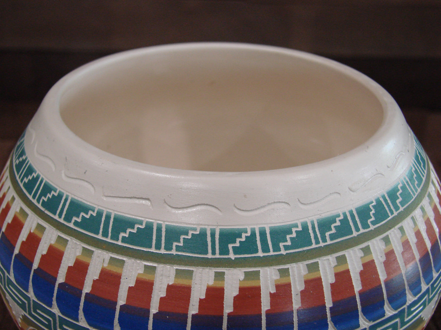 Native American Hand Etched & Hand Painted Pottery - Gilmore