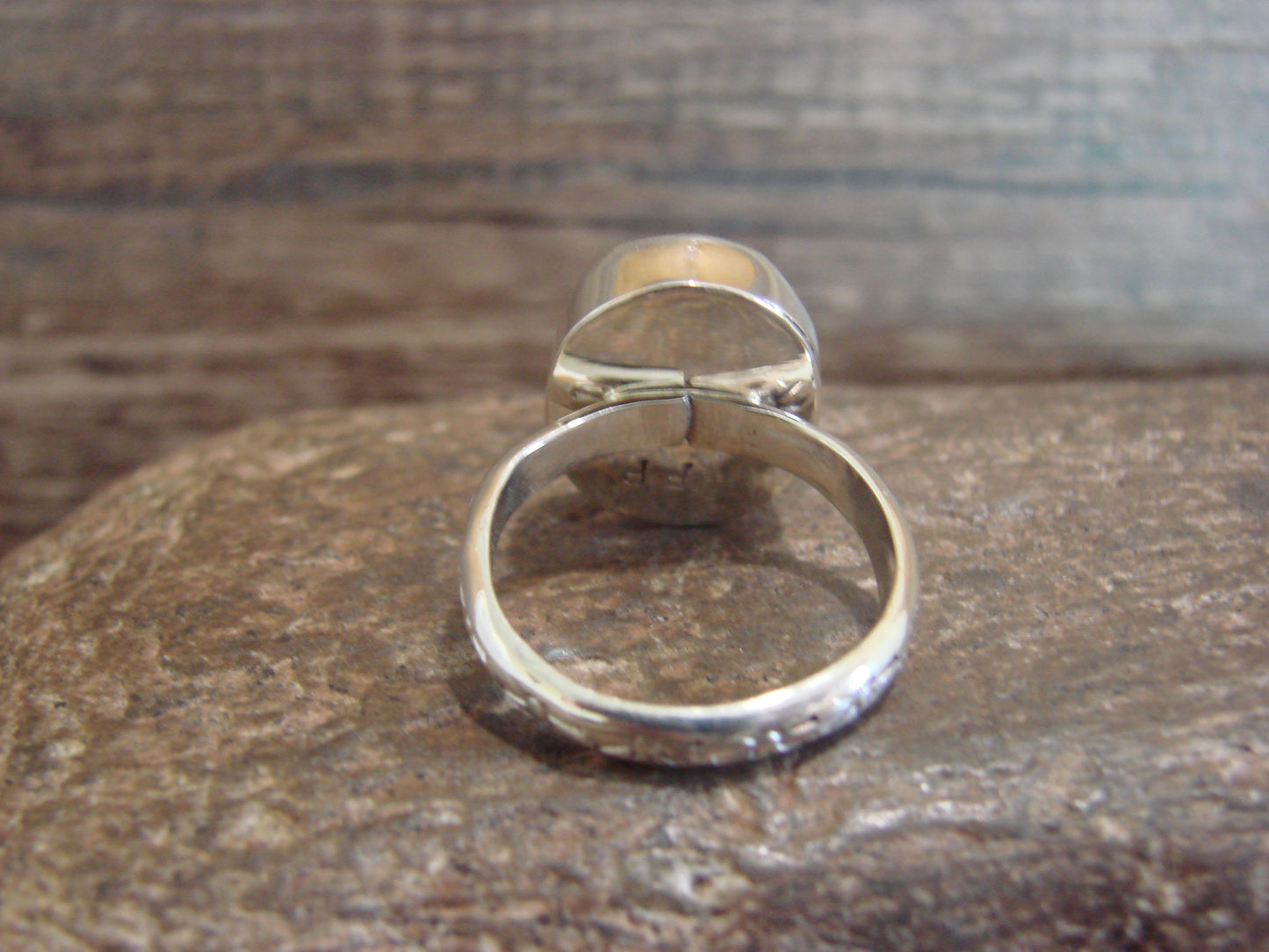 Native American Sterling Silver & Turquoise Ring by Pino - Size 7