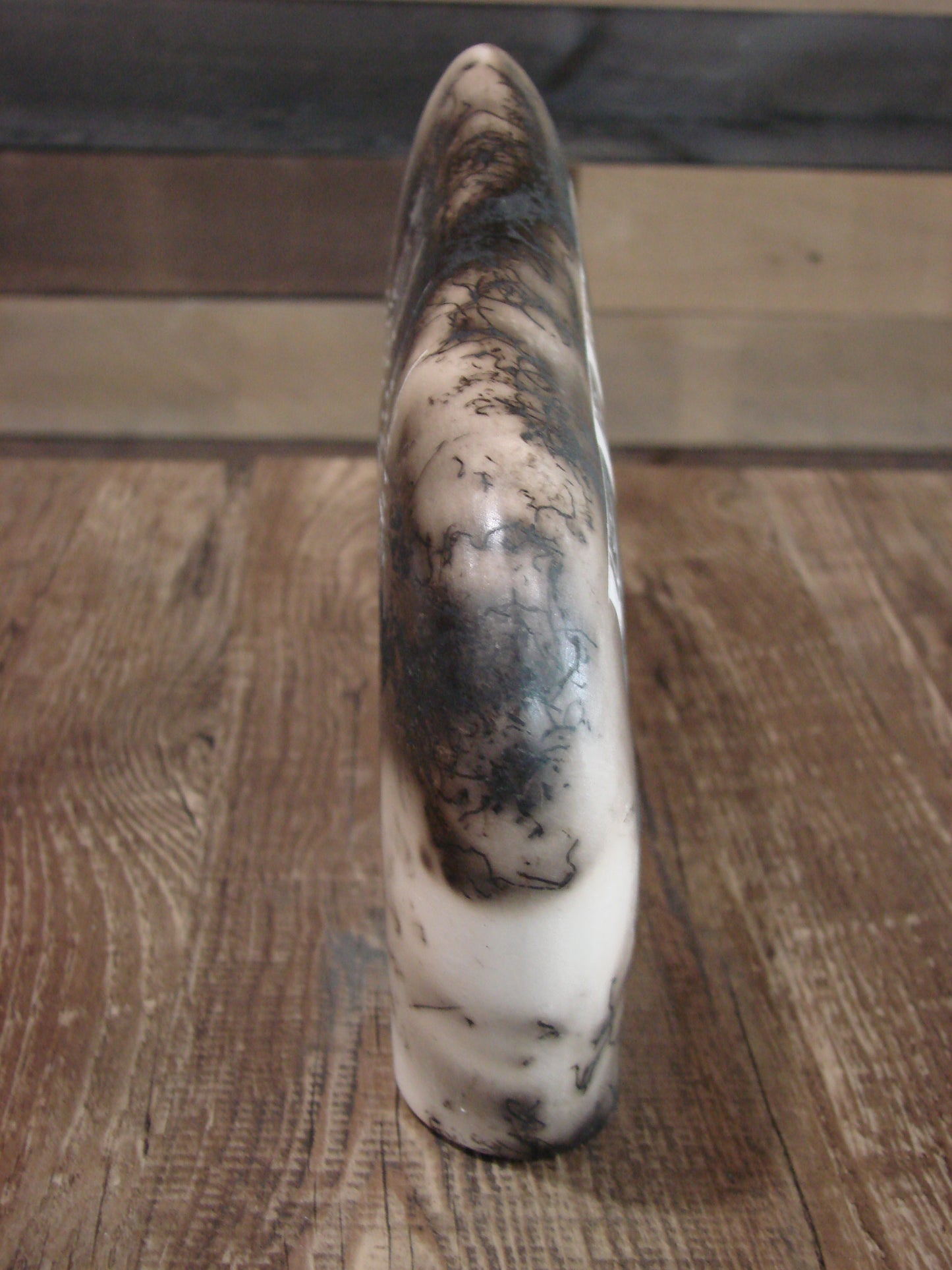 Native American Pottery Horse Hair Buffalo Sculpture by Yellow Corn
