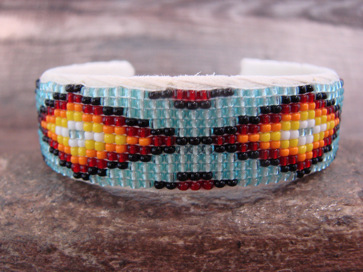 Native American Hand Beaded 3/4" Bracelet by Cleveland