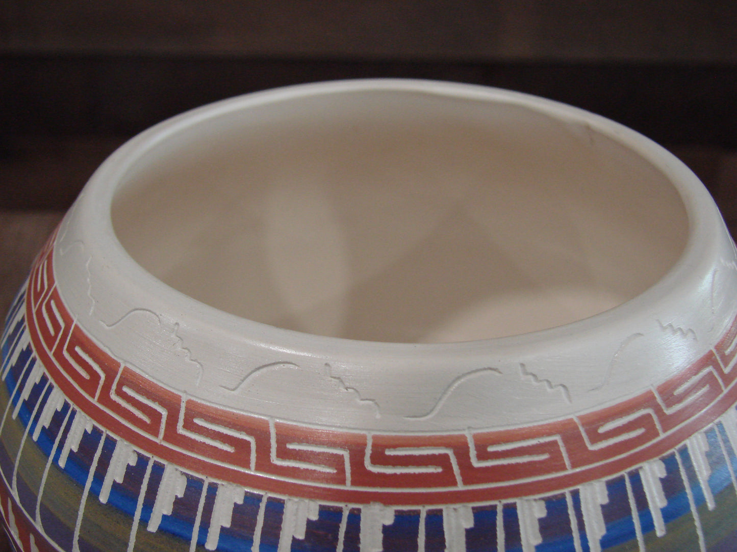 Native American Hand Etched & Hand Painted Pottery - Gilmore
