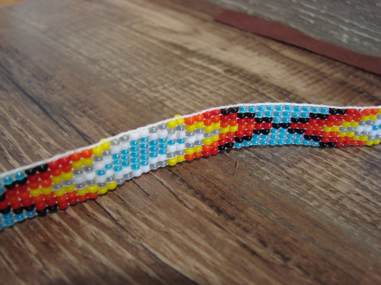 Navajo Indian Hand Beaded 1/2" Hat Band by Cleveland