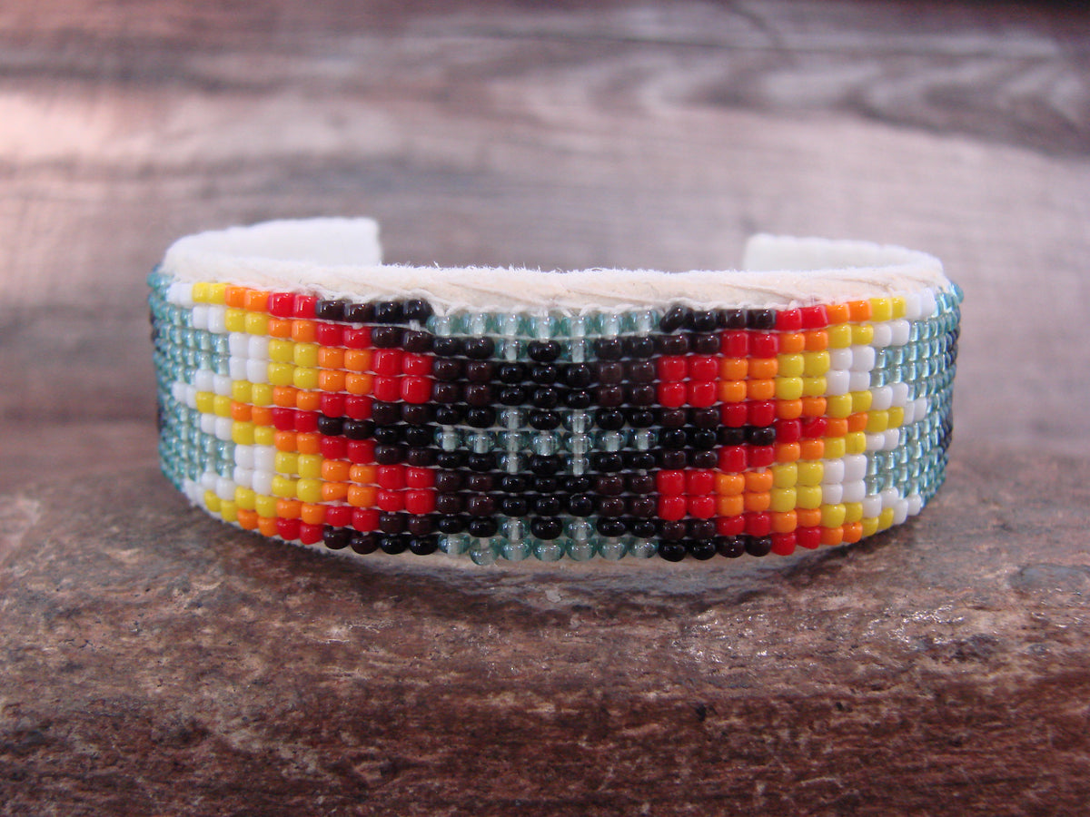 Native American Hand Beaded 3/4" Bracelet by Cleveland