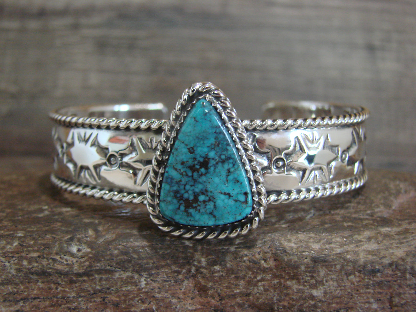 Native American Sterling Silver & Turquoise Bracelet by Bahe