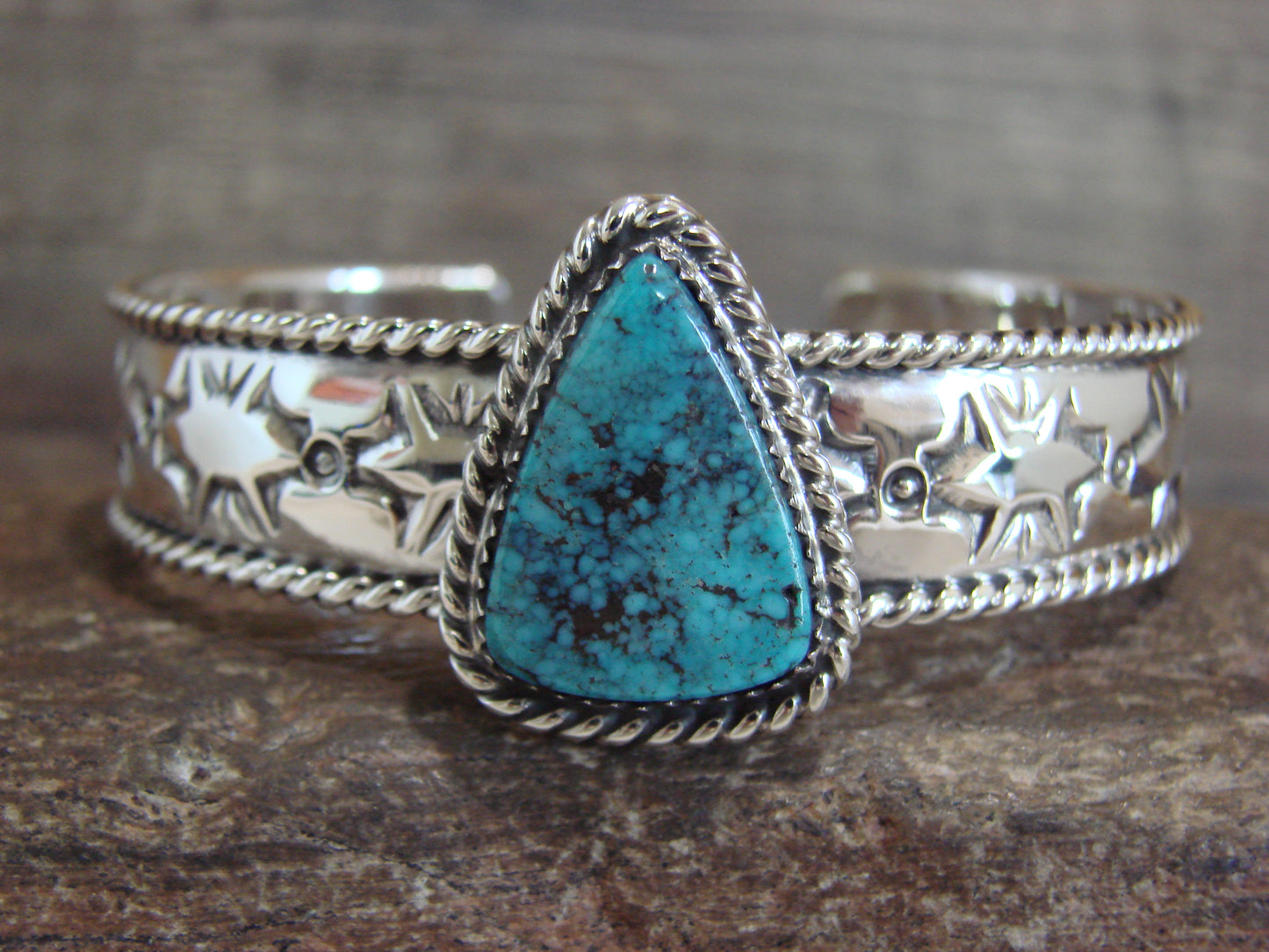 Native American Sterling Silver & Turquoise Bracelet by Bahe